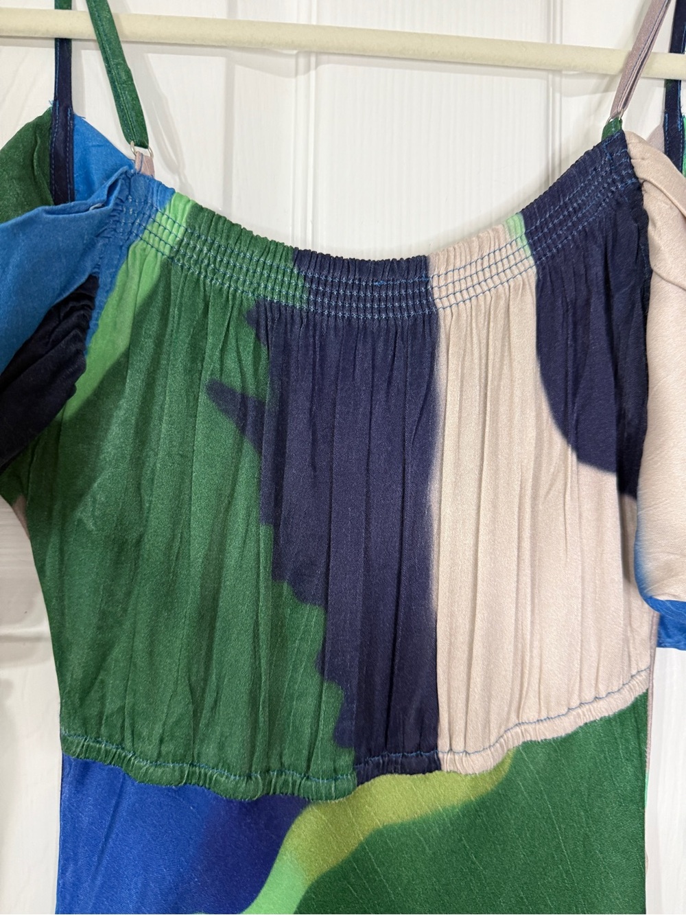 Bl^nk London Painterly Off-Shoulder Midi Dress - Picture 8 of 9